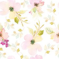 Watercolor flower pattern N139