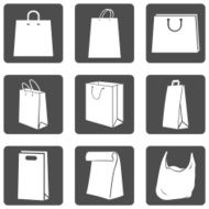 Vector Set of Shopping Bags Icons N4