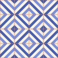 Gorgeous seamless pattern from Moroccan tiles ornaments of blue stripes N3