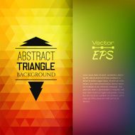 Retro mosaic pattern of geometric triangle shapes N13