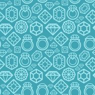 Vector seamless pattern with diamond icons