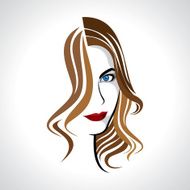 glamour girl with brown hair