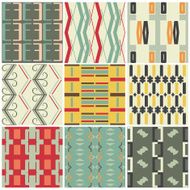 Retro different vector seamless patterns N3