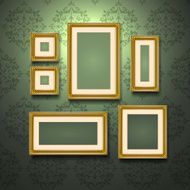 Golden Frames On Wall