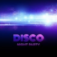 Disco background with discoball Vector illustration