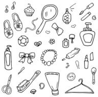 beauty and make up doodles N2