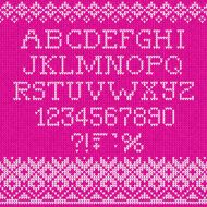 Christmas Font Scandinavian style seamless knitted N7