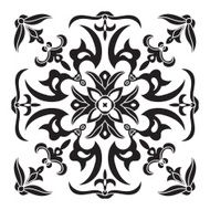 Hand drawing decorative tile pattern Italian majolica style N9