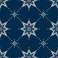 Knitted Sweater Design with Stars Seamless Pattern N3