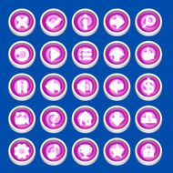 Round video game buttons