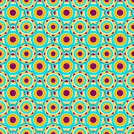 Retro geometric seamless pattern with circles dots Abstract texture vector
