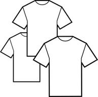 Blank vector t-shirts illustration