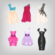 Set of cocktail dresses