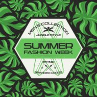 Summer fashion week flyer and seamless pattern N2