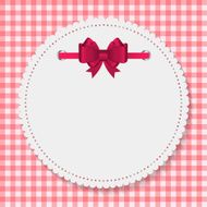 Vintage Frame with Bow Background Vector Illustration N36