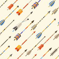 Ethnic seamless pattern with indian arrows in native style N4