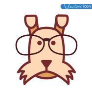 Hipster pet icon set vector illustrations N19