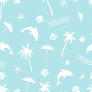 Summer background Seamless blue pattern