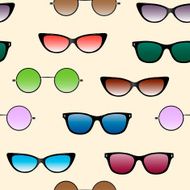 Seamless pattern with sunglasses
