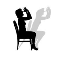 Vector silhouette of a woman N947