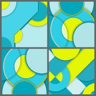 Set of banner templates with geometric pattern N11