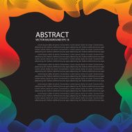 Abstract colored curved lines background for text and message