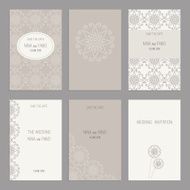 Vector Set of vintage cards templates editable