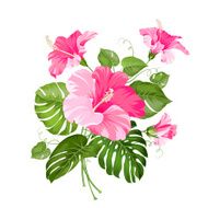 Tropical flower garland