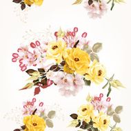 Vector seamless pattern for wallpaper design with flowers N3