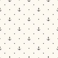 Vector seamless retro pattern with anchors N4