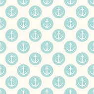 Vector seamless retro pattern with anchors N5