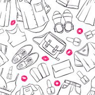 seamless sketch summer clothing
