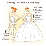 Woman in underwear and Ball Gown wedding dress
