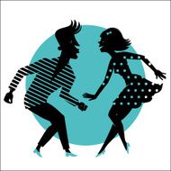 rock&#039;n&#039;rol silhouette