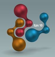 abstract 3d metaball sphere ball