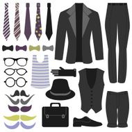 Set of men&#039;s clothing and accessories