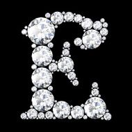 diamond letters with gemstones N51