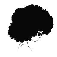 Profile silhouette of girl N2