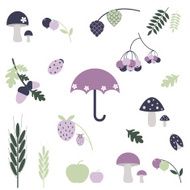 Autumn vector elements for design Vector collection N2