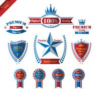 Vintage premium quality labels set N18