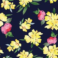 Watercolor flower pattern N144