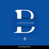 Letter B vector alphabet inserted into the paper cut