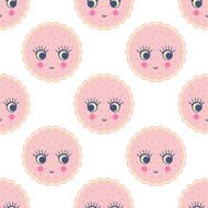 Cute baby shower vector background with cookies N2
