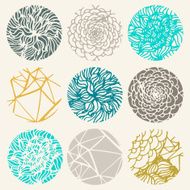 Abstract Texture Blue Set