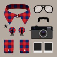 Set of fashion hipster design element