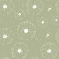 Seamless dandelions pattern