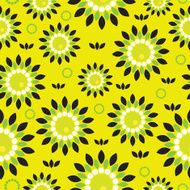 Seamless vector background with abstract flowers N3