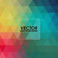 Abstract geometric colorful background with glass box N3