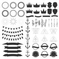 Collection of shields badges and labels Vector design elements N2