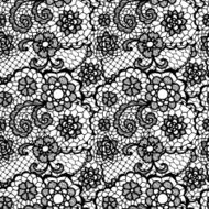 Lace seamless pattern with flowers N152